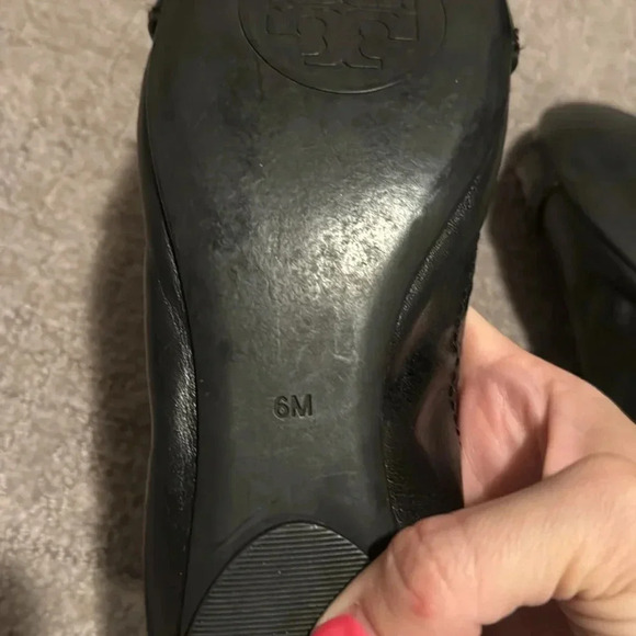 Tory Burch NOEL buckle black flats, size 6. EUC. - Picture 6 of 8